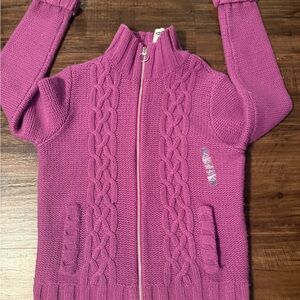 💜 Old Navy Cable Knit Zip-Up Sweater – Purple (Size L, NWT!)